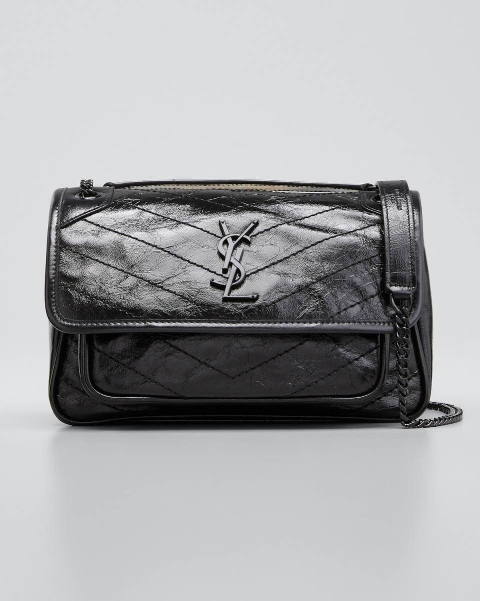 Niki YSL Monogram Quilted Chain Shoulder Bag